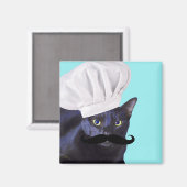 Italian Chef, Black Cat Magneet (Voorkant / Achterkant)