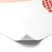 Italian Chef Face with Mustache and Hat Poster (Hoek)