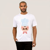 Italian Chef Face with Mustache and Hat T-shirt (Voorkant volledig)