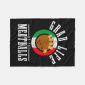 Italian Chef Grab Life By The Meat Funny Italy Ita Fleece Deken (Voorkant (Horizontaal))