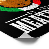 Italian Chef Grab Life By The Meat Funny Italy Ita Poster (Hoek)