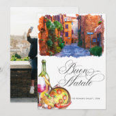 Italian Christmas Buon Natale Modern Photo  Feestdagenkaart (Voorkant / Achterkant)