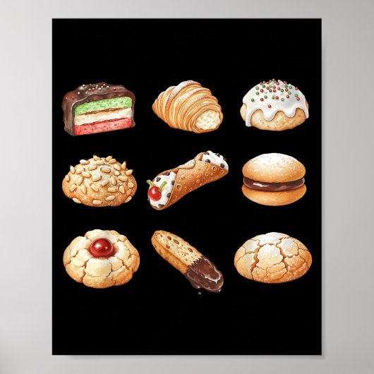 Italian Christmas Cookie Xmas Holiday Men Women Ki Poster (Voorkant)