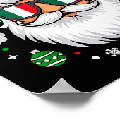 Italian Christmas Pajama Funny Italian Matching Fa Poster (Hoek)