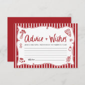 Italian Ciao Bambino Advice and Wishes Baby Shower Informatiekaartje (Voorkant / Achterkant)