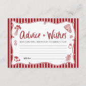 Italian Ciao Bambino Advice and Wishes Baby Shower Informatiekaartje (Voorkant)