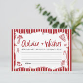 Italian Ciao Bambino Advice and Wishes Baby Shower Informatiekaartje (Staand voorkant)