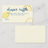 Italian Citrus Diaper Raffle Game Informatiekaartje (Voorkant / Achterkant)
