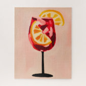 Italian Cocktail Happy Hour Vintage Retro Abstract Legpuzzel (Verticaal)