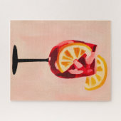 Italian Cocktail Happy Hour Vintage Retro Abstract Legpuzzel (Horizontaal)