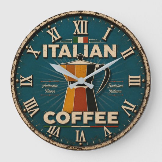 Italian Coffee Grote Klok (Voorkant)