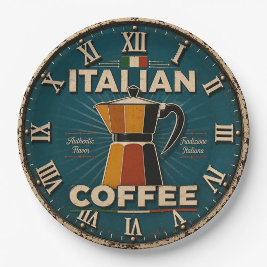 Italian Coffee Papieren Bordje (Voorkant)