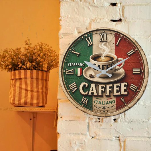 Italian Coffee Rustic Kitchen Vintage Espresso Grote Klok