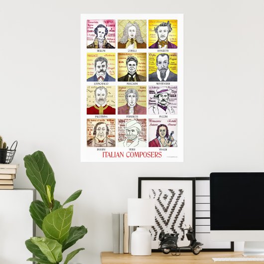 Italian Composers poster (Thuiskantoor)