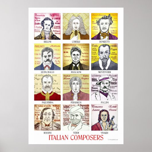 Italian Composers poster (Voorkant)