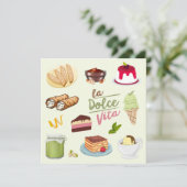 Italian Desserts Sweets Kaart (Staand voorkant)