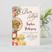 Italian Dinner Party Invitation Kaart (Staand voorkant)