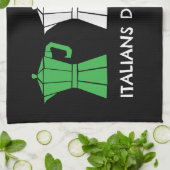 Italian do it better Moka Pot Coffee humor Theedoek (Gevouwen)