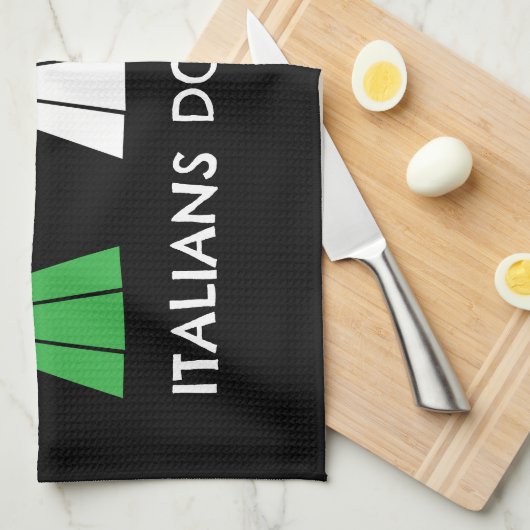 Italian do it better Moka Pot Coffee humor Theedoek (Quarter Fold)