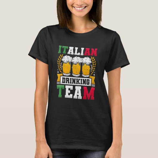Italian Drinking Team Beer Day T-shirt (Voorkant)