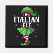 Italian Elf Christmas Girls Women Elf Squad Xmas F Magneet (Voorkant)