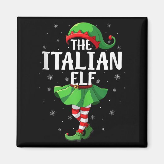 Italian Elf Christmas Girls Women Elf Squad Xmas F Magneet (Voorkant)