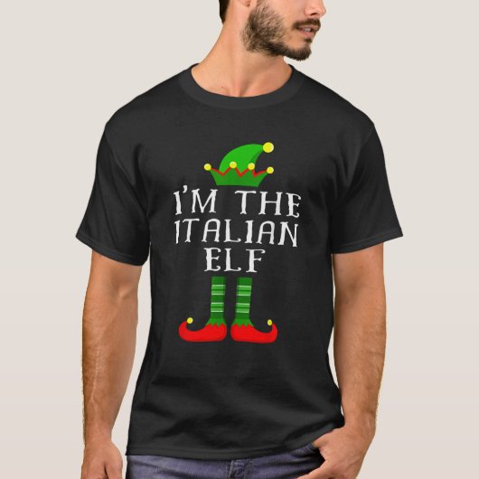 Italian Elf Matching Family Christmas Tee Tee T-shirt (Voorkant)