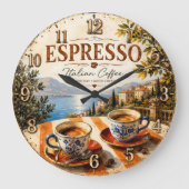Italian Espresso Coffee Grote Klok (Voorkant)