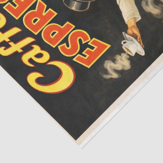 Italian Espresso Coffee Poster Decoupage Tissuepapier (Detail)