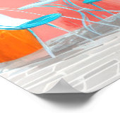 Italian facade with a blooming tree poster (Hoek)