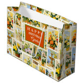Italian Festive Pattern Gift Bag Groot Cadeauzakje (Voorkant Gekanteld)