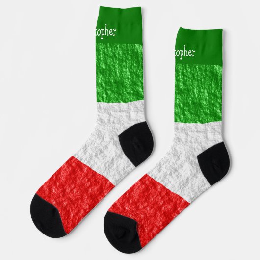 Italian Flag Design Sokken (Links)