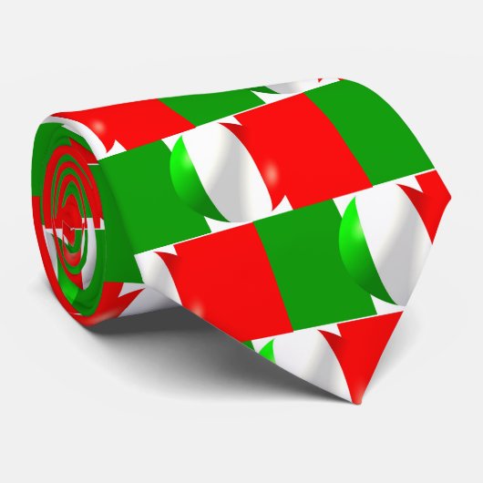 Italian Flag Design Tie Stropdas (Opgerold)