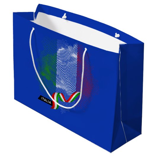 Italian flag groot cadeauzakje (Achterkant Gekanteld)
