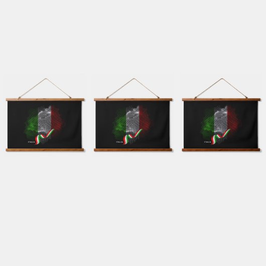 Italian flag hangend wandkleed (Driedubbel)