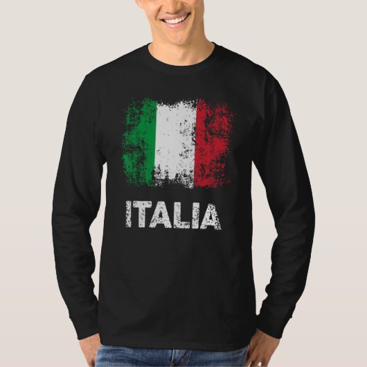 Italian Flag Italy Patriotic Italia Flag T-shirt (Voorkant)