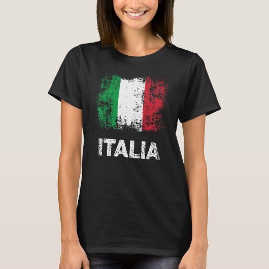 Italian Flag Italy Patriotic Italia Flag T-shirt (Voorkant)