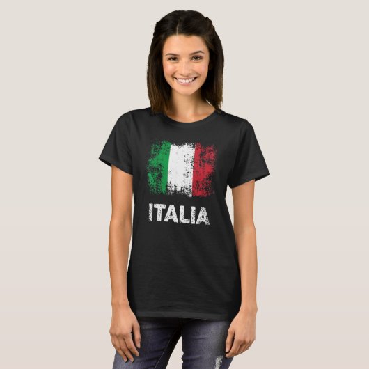 Italian Flag Italy Patriotic Italia Flag T-shirt (Voorkant volledig)