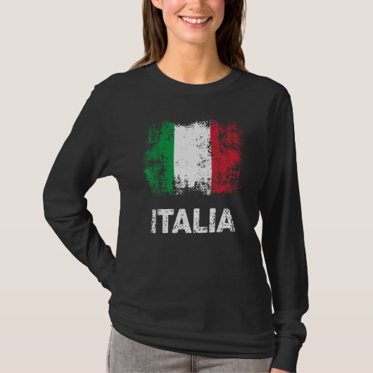 Italian Flag Italy Patriotic Italia Flag T-shirt (Voorkant)