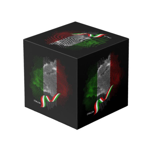 Italian flag kubus (Achter hoekig)