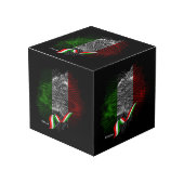 Italian flag kubus (Voorkant hoekig)