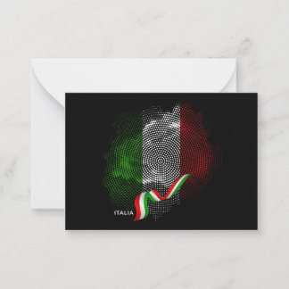 Italian flag notitiekaartje