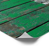Italian Flag on Rough Wood Boards Effect Poster (Hoek)