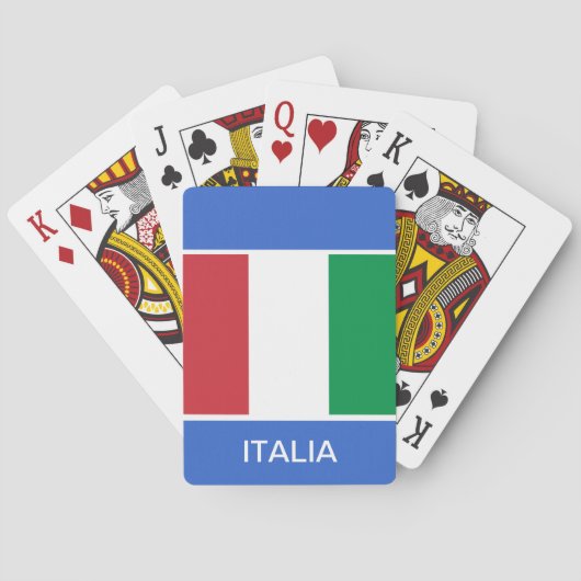 Italian flag playing cards speelkaarten (Achterkant)