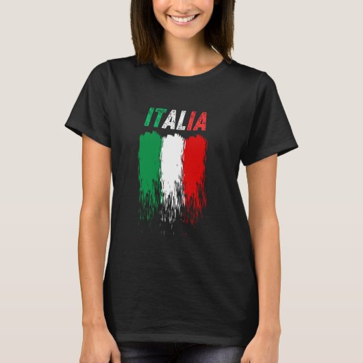 Italian Flag Pride Draag je kleuren luid Italië T-shirt (Voorkant)