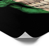 Italian Flag Skull on Black Poster (Hoek)