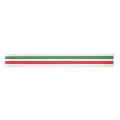 Italian Flag Stripes on White Satijnen Lint (Voorkant)