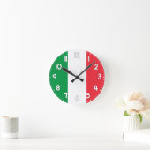 Italian Flag Wall Clock - Flag of Italy Ronde Klok (Huis)