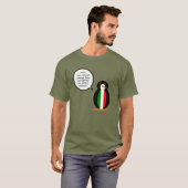 Italian Flag Wildlife Penguin Personalized Gift T-shirt (Voorkant volledig)