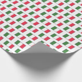 Italian Flags Repeat on White Cadeaupapier (Hoek)